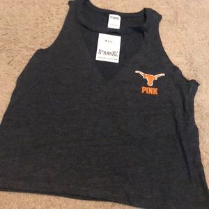 NWT Victoria’s Secret Pink Tx Longhorns shirt S